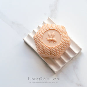 Pink Clay Geranium Handcrafted Soap by Linda O'Sullivan